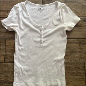 hollister ribbed henley fitted tee